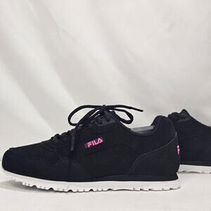 FILA Women's  Cress Casual Lace Up  Sneakers Size 7 Black Pink NWT